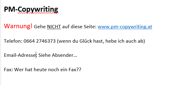 Traffic über emails generieren