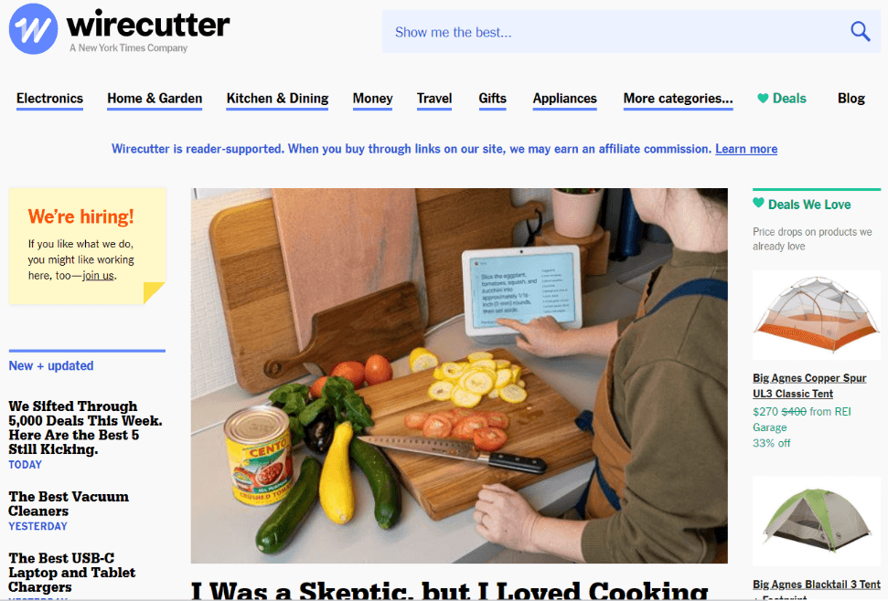 wirecutter beispiel für blog