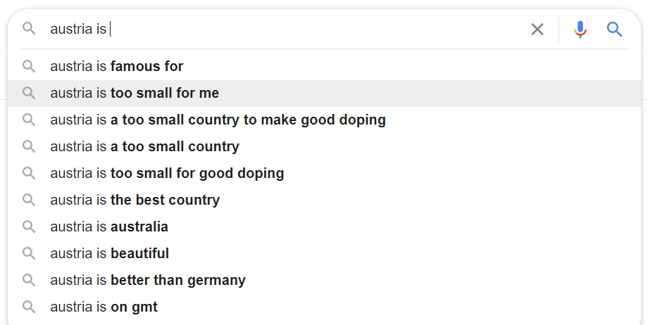 austria google autocomplete