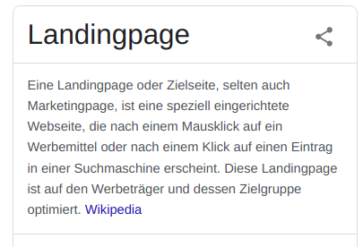 landing page definition