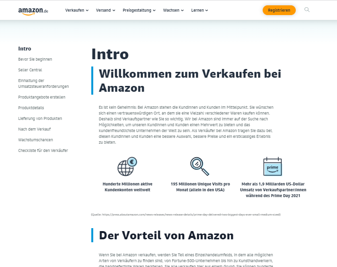 der leitfaden von amazon als Paradebeispiel für gute User Experience