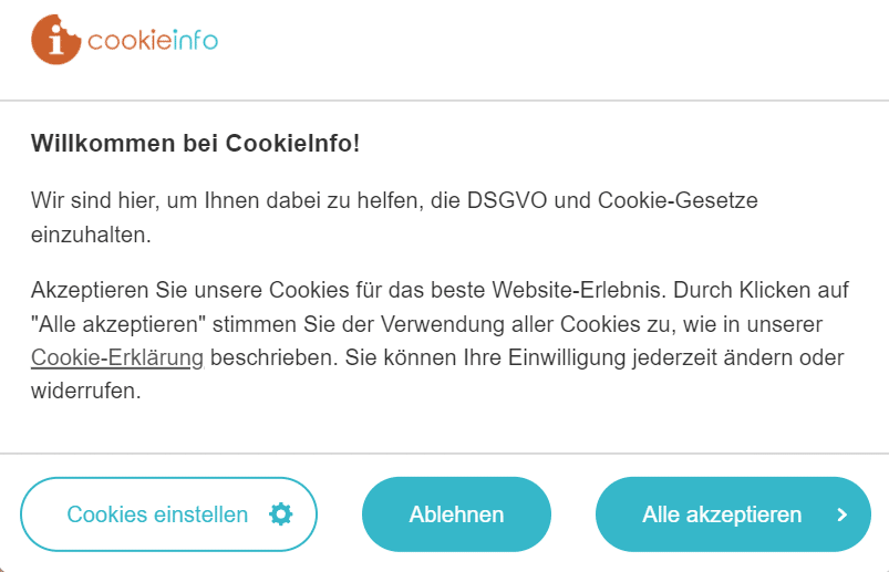 Information zu den Cookies einer Seite